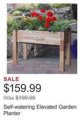 Costco Self-watering elevated garden planter offer