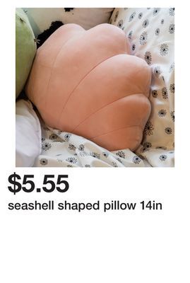 Five Below Seashell shaped pillow 14in offer