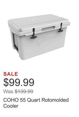 Costco Coho 55 quart rotomolded cooler offer