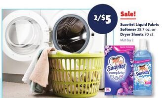 Family Dollar Suavitel liquid fabric softener 28.7 oz. or dryer sheets 70 ct. offer