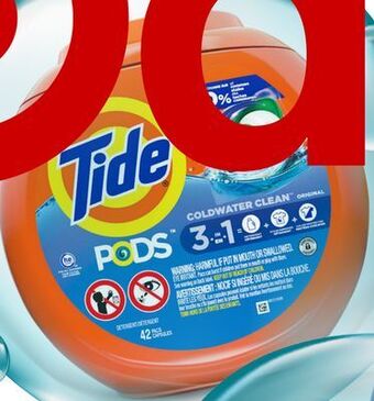 Target Tide pods 42-ct. laundry detergent pacs offer