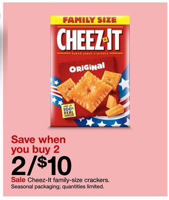 Target Cheez-it family-size crackers offer