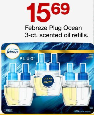 Target Febreze plug ocean 3-ct. scented oil refills offer