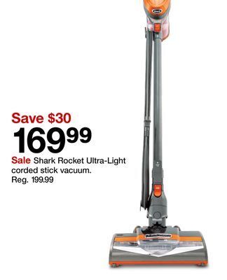 Target Shark rocket ultra-light corded stick vacuum offer