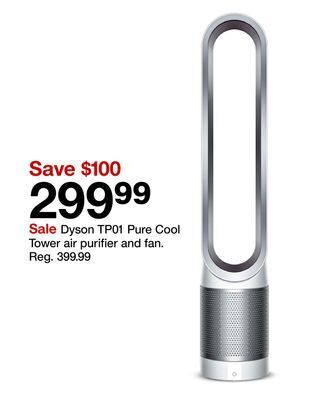 Target Dyson tp01 pure cool tower air purifier and fan offer