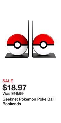 Game Stop Geeknet pokemon poke ball bookends offer