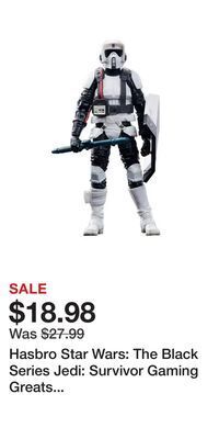 Game Stop Hasbro star wars: the black series jedi: survivor gaming greats riot scout trooper 6-in action figure offer