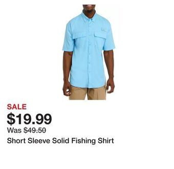 Belk Short sleeve solid fishing shirt offer