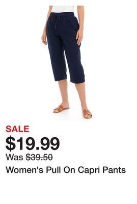 Belk Women's pull on capri pants offer