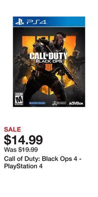 Game Stop Call of duty: black ops 4 - playstation 4 offer