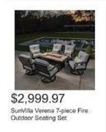 Costco SunVilla Verena 7-piece Fire Outdoor Seating Set offer