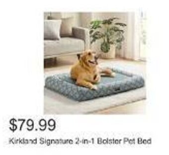 Costco Kirkland Signature 2-in-1 Bolster Pet Bed offer