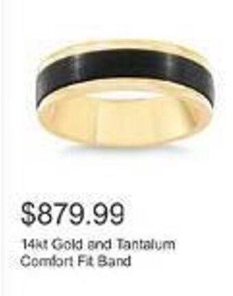 Costco 14kt Gold and Tantalum Comfort Fit Band offer