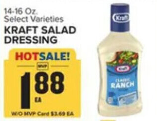 Food Lion KRAFT SALAD DRESSING 14-16 oz offer
