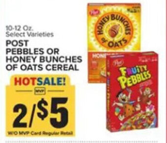 Food Lion POST PEBBLES OR HONEY BUNCHES OF OATS CEREAL offer