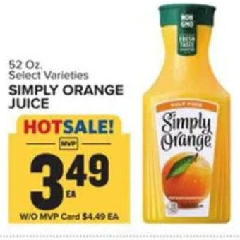 Food Lion SIMPLY ORANGE JUICE 52 oz offer