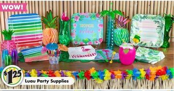 Dollar Tree Luau party supplies offer