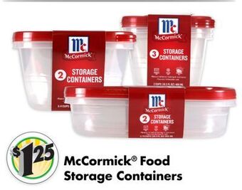 Dollar Tree Mccormick® food storage containers offer