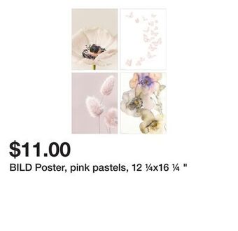Ikea Bild poster, pink pastels, 12 ¼x16 ¼ offer