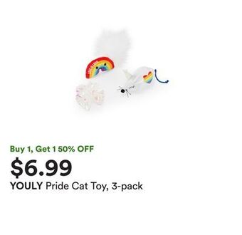 Petco Pride cat toy, 3-pack offer