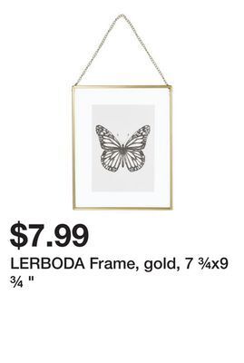 Ikea Lerboda frame, gold, 7 ¾x9 ¾ offer