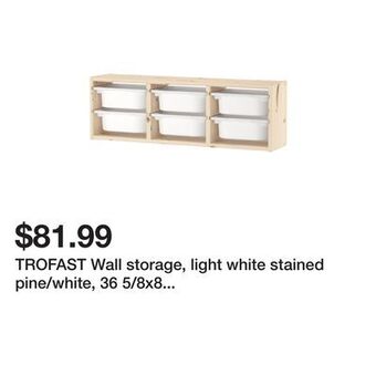 Ikea Trofast wall storage, light white stained pine/white, 36 5/8x8 1/4x11 3/4 offer