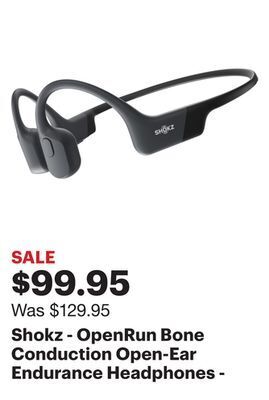 Best Buy Shokz - openrun bone conduction open-ear endurance headphones - black offer