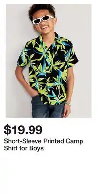Old Navy Short-sleeve printed camp shirt for boys offer
