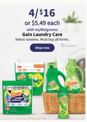 Walgreens Gain laundry care offer