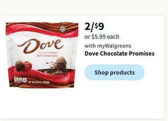 Walgreens Dove chocolate promises offer