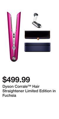 Bed Bath & Beyond Dyson corrale™ hair straightener limited edition in fuchsia offer