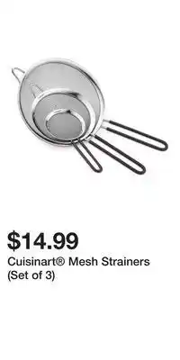 Bed Bath & Beyond Cuisinart® mesh strainers (set of 3) offer