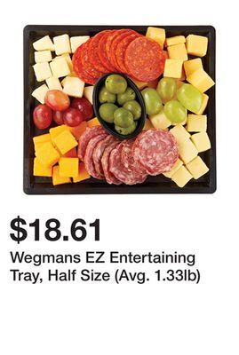 Wegmans Wegmans ez entertaining tray, half size (avg. 1.33lb) offer