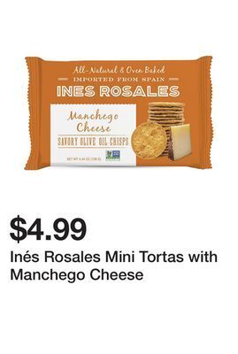 Wegmans Inés rosales mini tortas with manchego cheese offer