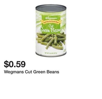 Wegmans Wegmans cut green beans offer