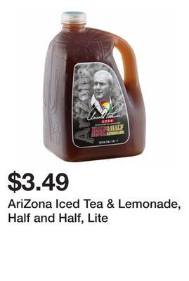 Wegmans Arizona iced tea & lemonade, half and half, lite offer
