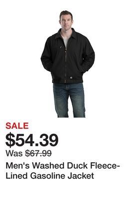 Tractor Supply Company Men's washed duck fleece-lined gasoline jacket offer