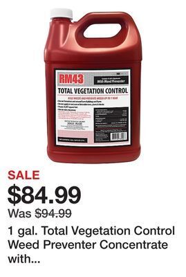Tractor Supply Company 1 gal. total vegetation control weed preventer concentrate with glyphosate and imazapyr offer