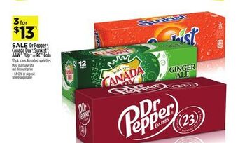 Dollar General Dr pepper®, canada dry®, sunkist®, a & w®, 7up® or rc® cola offer