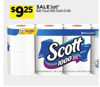 Dollar General Scott® bath tissue offer