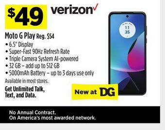 Dollar General Moto g play offer