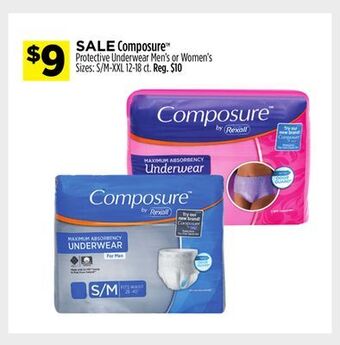 Dollar General Composure™ protective underwear offer