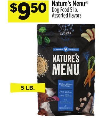 Dollar General Nature's menu® dog food offer