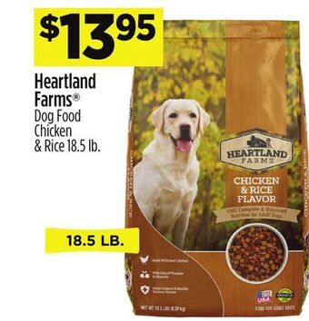 Dollar General Heartland farms® dog food chicken & rice offer
