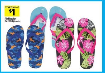 Dollar General Flip flops for the family offer