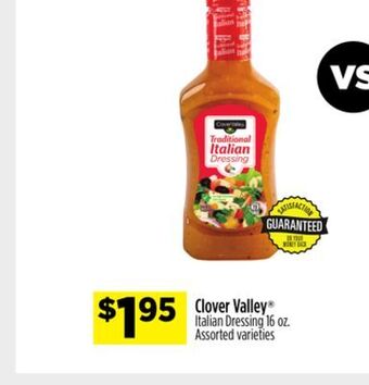Dollar General Clover valley® italian dressing offer