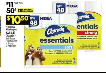 Dollar General Charmin® bath tissue essentials soft or strong offer