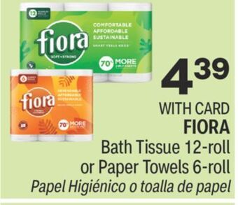 CVS Fiora bath tissue 12-roll or paper towels 6-roll offer