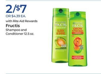 Rite Aid Fructis shampoo and conditioner offer