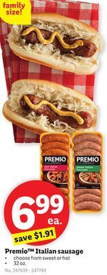 Lidl Premio™ italian sausage offer